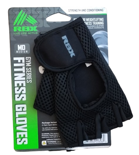 RBX Gym Series Fitness Gloves Size M Black New Live Life Active
