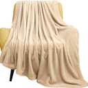 TOONOW Fleece Blanket Textured Fuzzy Plush Throw Blanket Twin Size 60" x 80", Super Soft Fluffy Bed Blanket Geometric Pattern Comfy Microfiber Flannel Blankets for Couch, Bed, Sofa, Apricot