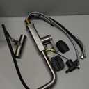 Lefton Pull-Out Waterfall Kitchen Faucet with Temperature Display, Two Water Outlet Modes, Single Hole, Brushed Nickel, KF2209-0