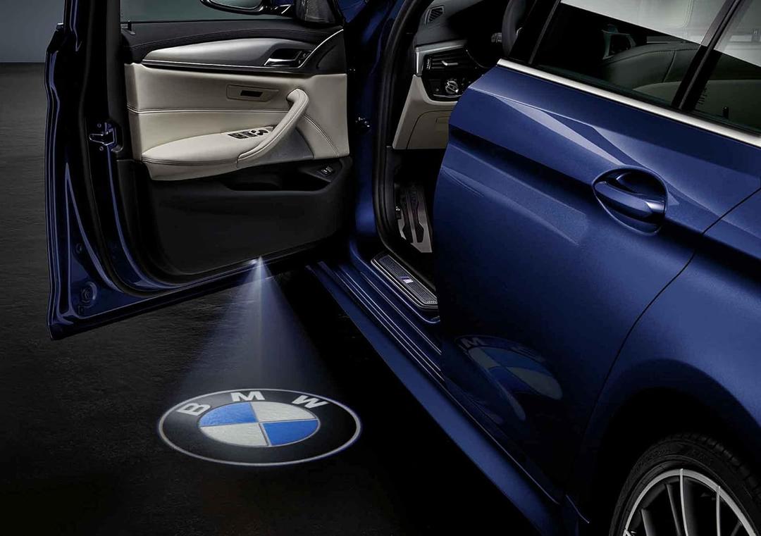 BMW Genuine LED Door Projectors 68mm Light Lamp 63312468386