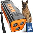 Dog Bark Deterrent Device, 3X Anti Barking Device for Dogs, 4 Training Modes 50 FT Range Indoors Outdoors Behavior Correct Safe Rechargeable Compact Bark Control for Dogs with Flashlight