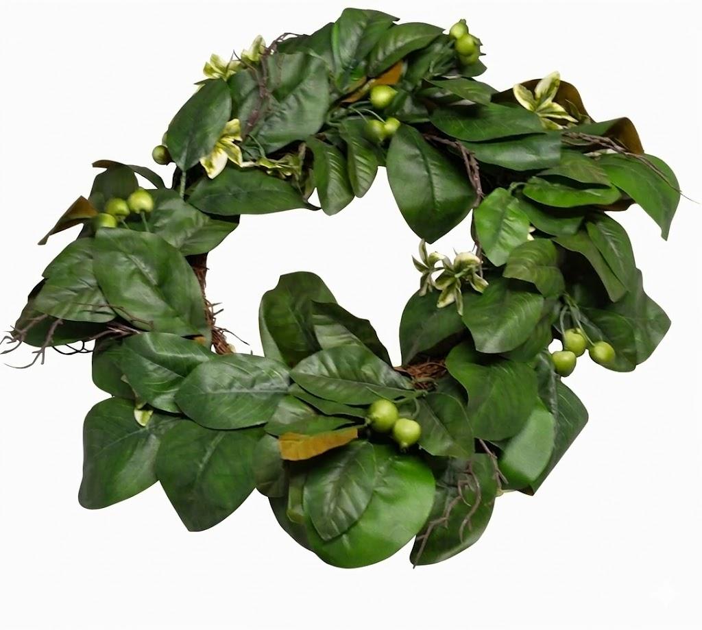 24in. Magnolia Leaves/Berry Wreath