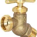 Eastman Male No-Kink Hose Bibb, 1/2 Inch MIP Connection, Brass Plumbing Fitting, 20205