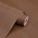 Haimin Wallpaper (24in X 393in) Wood Contact Paper Peel and Stick Self-Adhesive and Removable Wallpaper for Cabinet Wall Furniture Countertop Kitchen Room Wood Grain Wall Paper (Brown (03))