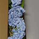 Waipfaru 21" Real Touch Blue Hydrangea Artificial Flowers with Long Stem & Leaves, Full Latex Faux Hydrangea Flowers for Home Decor Party Floral Arrangements Wedding Bouquets Centerpieces, 3Pcs
