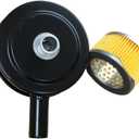 5" Air Compressor Intake Filter Silencer - 3/4" MPT Thread, Replaceable Paper Cartridge, Heavy-Duty Metal Housing (MAF004) - Reduce Noise & Protect Compressor from Dust