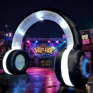9FT Inflatable Headphones Archway with LED Lights