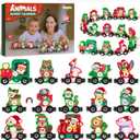 Train Advent Calendar 2025 Toddlers Kids, 24 Days Wooden Animals Train Set, Christmas Advent Calendar Train Countdown Gifts for Kids Toddlers Boys & Girls, Fun Montessori Train Set Xmas Holiday Gifts