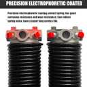 Garage Door Torsion Spring Set, Pair of 2" Electrophoresis Coated Garage Door Springs Replacement with 2 Non-Slip Winding Bars and Bearing, Minimum 16000 Cycles (.207x2x20")
