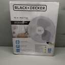 BLACK+DECKER 16" Wall Mount Fan With Remote Control, Oscillating With 3 Speed Settings and Shut Off Timer, Adjustable Tilt Angle, White