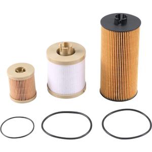 CARMOCAR FD4616 Fuel Filter and FL2016 Oil Filter Replacement for 2003-2007 Ford F250 F350 F450 F550 Super Duty 6.0L 2003-2005 Excursion 6.0L 3C3Z-9N184-CA 3C3Z-6731-AA FD4604