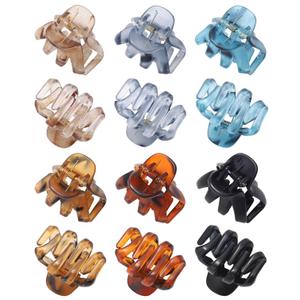 Butterfly Hair Clips: Flower Small Claw Clips for Women - 12pcs Matte Cute Hair Clips for Girls (Black + Gray + Dark Green + Light Brown + Coffee + Tortoise Shell)