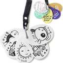 Wee Gallery Stroller Cards - I See On a Walk - Identification Travel Activity for Babies and Toddlers, with Snap on Strap for Walks, Car Seat, Bag, Stroller