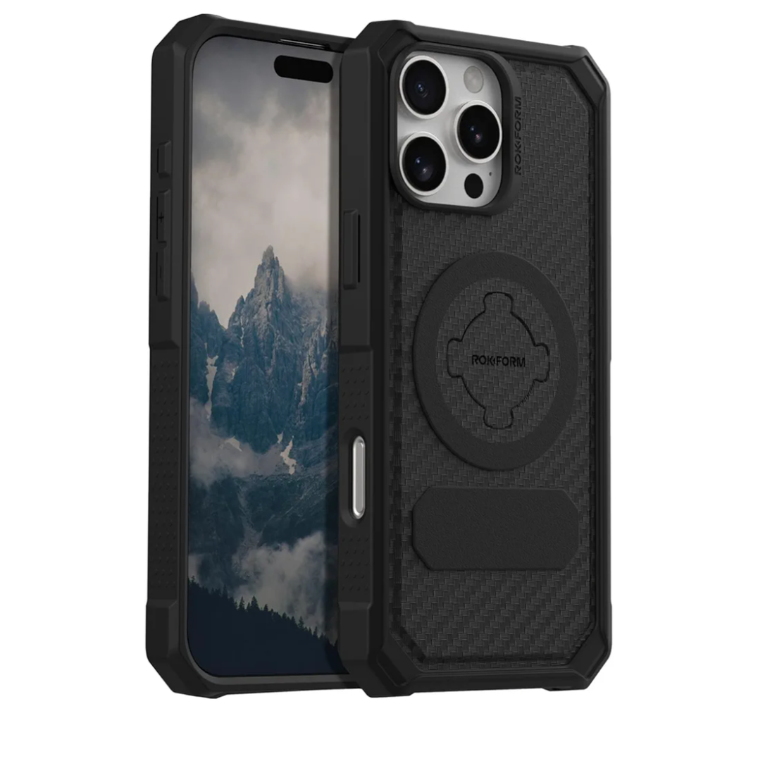 Rokform Rugged Case Compatible with iPhone 16 Pro Max, Magnetic Cover (Black)