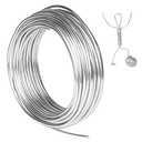 Tenn Well 9 Gauge Aluminum Craft Wire, 50 Feet 3mm Bendable Armature Wire for Sculpting, Jewelry Making, Doll Making, Crafting, Modelling, Bonsai Training