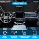 EcoNour Truck Windshield Sun Shade, Foldable Front Windshield Sunshade for Pickup Truck, Heat & UV Protection, Premium Reflective Dual-Layer Design Large (32.5" x 36")
