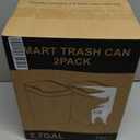 Vanpopubs 2 Pack 2.7 Gal Bathroom Trash Can with Lid, Automatic Trash Can Small Smart Garbage Can Touchless, Slim Motion Sensor Waterproof Plastic Trash Bins for Bedroom Office Kitchen Toilet Black