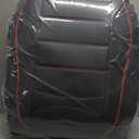 Seat Covers Fit for Dodge RAM 1500 2002-2025 2026: Compatible with RAM 1500 2500 3500 Crew Double Quad Cab Truck Pickup Car Seat Cover Faux Leather Seat Covers(Flat Bench, Full Set, Redline)