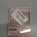 Glamnetic x GLAMZILLA Press On Nails - NOT YOUR CINDER-ELLA | Short Almond Nude Fake Nails with Velvet French Tip Effect, Salon Quality Wedding Nails | 15 Sizes - 30 Nail Kit with Glue