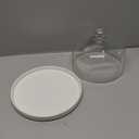 Cabilock Cake Plate with Dustproof Glass Cover 8.3 Inch Dessert Tray for Serving Pastries Cakes and Fruit Platter for Home and Party Use (21X21CM)