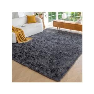 Premium Machine Washable Dark Grey Area Rug No Size