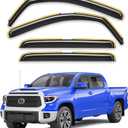 in-Channel Rain Guards Fit for Trucks Toyota Tundra 2007-2021 CrewMax, Extra Durable Window Rain Guards Visors Vent Visors Window Deflector Vent Shades Car Accessories -4 pcs