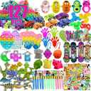 Dilycery 127 Pcs Easter Egg Fillers Fidget Party Favors for Kids, Treasure Box Toys for Classroom, Treasure Chest for Kids Prizes, Goodie Bags Stuffers Pinata Filler, Carnival Prizes