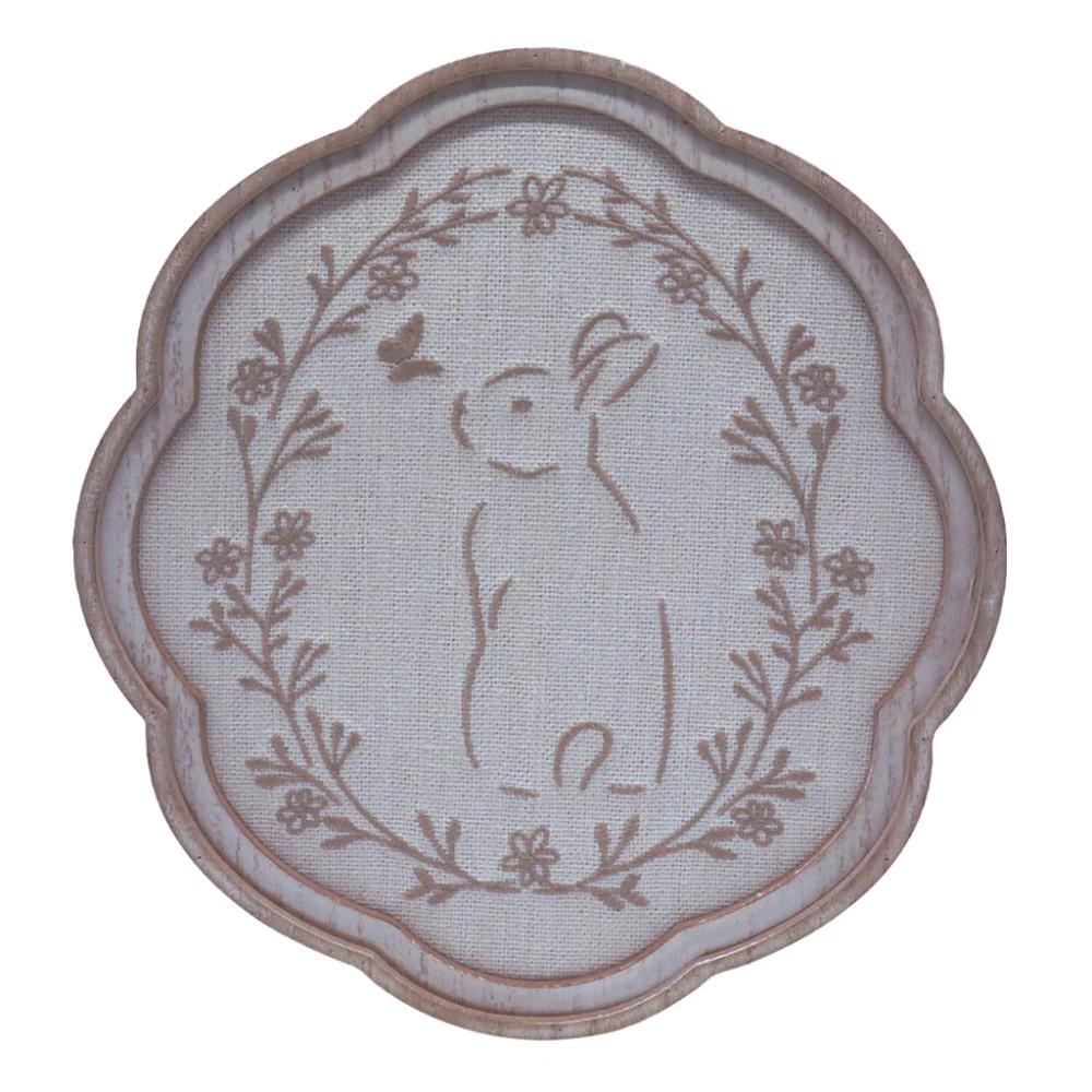Wall Sign Bunny Embroidery (2 Pack), 12in x 10.88in