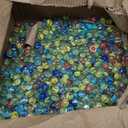 Marbles Cats Eyes Glass Marble / Sling Shot Ammo 500 pcs. Size is Approximately 5/8.1 inch Green Shooter 10 pcs