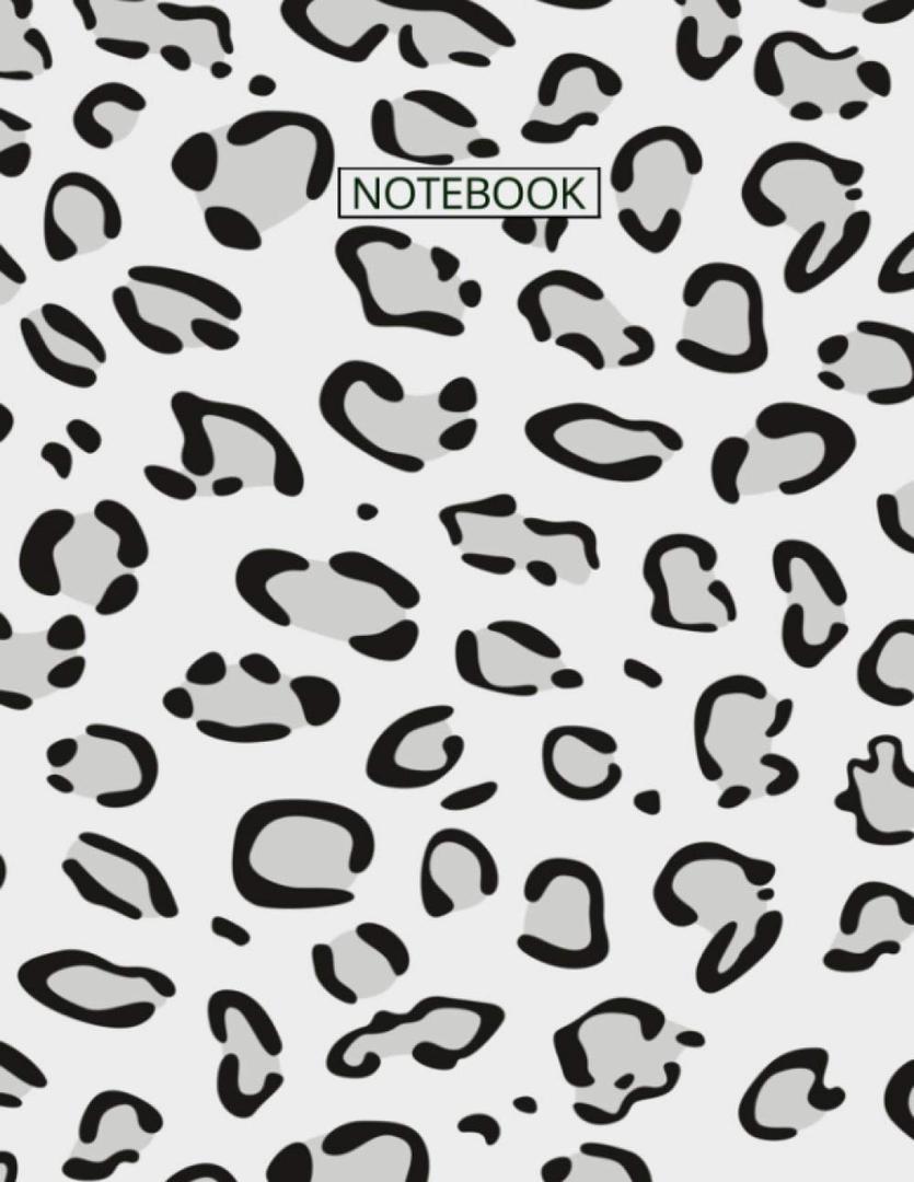 Notebook: Snow Leopard Print Composition Notebook | College Ruled 110 Print | 8.5" x 11", Paperback 