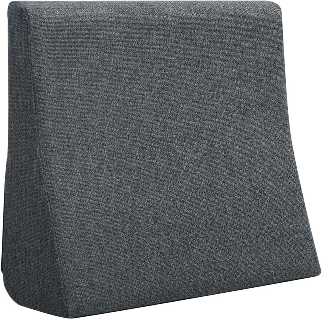 Vekkia Lumbar Support Pillow for Recliner - Couch Back Support Pillow for Lower Back Pain Relief, Lumbar Cushion for Sofa, Accent Chair & Armchair, Recliner Cushions for Elderly, Washable Cover (Gray)