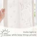 jinchan Winslow White Linen Curtains for Bedroom 84 Inches Length Embroidered Bordered Floral Curtains for Living Room Farmhouse Decor Light Filtering Window Treatments White on White Drapes 2 Panels