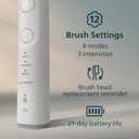 Philips Sonicare 7300 Series Electric Toothbrush - Next-Generation Sonicare Technology, Pressure Sensor, 12 Brushing Settings, SmarTimer, BrushPacer, 21-Day Runtime, Travel Case, White, HX7420/07