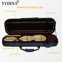 Violin Case 4/4 Full Size Sturdy Oblong Violin Hard Case with Built-in Hygrometer, Super Lightweight Portable Hard-Shell with Carrying Straps Backpack (Blue)