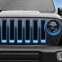 Grille Inserts & Headlight Cover for 2018-2022 Jeep Wrangler JL Sport & Sport S ONLY (Sky Blue)