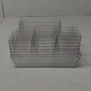 DCA 25 PCS Clear Plastic Drawer Organizer Tray, Bathroom Organizers and Storage Bins for Makeup, Kitchen Utensils, Jewelries, Gadgets, Office Desk