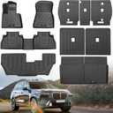 Custom for 2019-2025 2026 BMW X7 7 Seat Floor Mats 3 Rows Cargo Trunk Liner and 2nd 3rd Backrest Mtas All Weather TPE Rubber Protection Mats Fit BMW X7 Accessories (Only for X7 7 Seat Full Set)