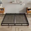 5 Inch Box Spring Queen Low Profile Black Heavy Duty Metal Mattress Foundation/Easy Assembly/Non-Slip/Noise Free/Easy Clean Fabric Cover