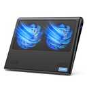TECKNET Laptop Cooling Pad, 12"-15.6" Laptop Cooler, Gaming Laptop Cooling Stand, Wind Speed Adjustable, 2 USB Powered Laptop Fan Cooling Pad for Laptop Within 16 Inch (Blue)