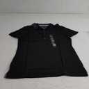 Tommy Hilfiger Solid Short Sleeve Polo (Medium, Black)