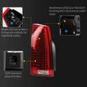 Dasbecan Tail Light Assembly Compatible with 2008-2014 Cadillac CTS LED Rear Lamp Taillight Left Driver Side Replace# GM2800225 22806053