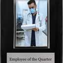 Pre-designed Employee of the Month, Quarter or Year Award Plaque - 8 x 10" Photo Plaque holds a 6 x 4" Portrait Photo (Quarter)