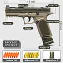 Automatic Shell Ejecting Toy Gun Pistol, Soft Bullet Toy Gun for Boys, Education Model Realistic Toy Pistol Shooting Game Toys Gifts Christmas Birthday for Kids 8+