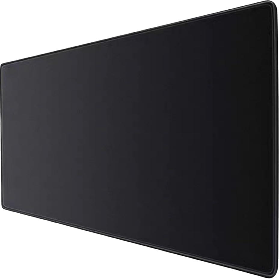 Large Gaming Mouse Pad, 4mm Black Thick Computer Extended Mousepad for Laptop, Keyboard Mat with Non Slip Rubber Base, Stable Desk Pad with Stitched Edges, 35.4x15.7x0.16in