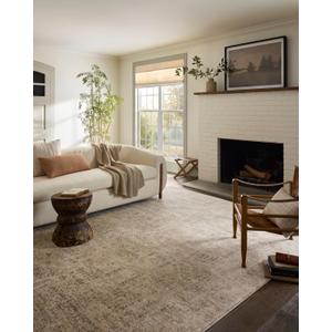 Loloi Magnolia Home by Joanna Gaines Junie Collection JUE-02 Oatmeal/Smoke 6'-7" x 9'-10", .38" Pile Height, Area Rug