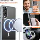 MALEWOLF Magnetic Case for Samsung Galaxy S25 Edge, Slim Translucent Cover