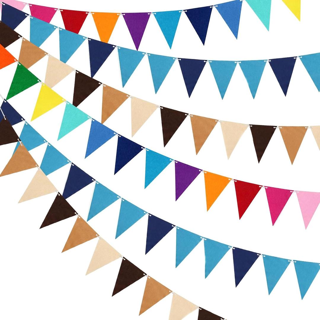 6 Pack 72 Flags Rainbow Pennant Banner 5.9 Ft Bunting Flags