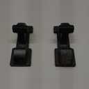 Permade Fireback Support, Fireback Feet, Sturdy Iron Legs Maximum Suitable for 1.2" Thick Fireback Plates Heat-Resistant - 1 Pair, Black