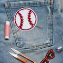 TEHAUX Wear-Resistant Baseball Hat Patches 3.03 Inch Embroidered Appliques for DIY Clothes Decoration Repair on Jackets Bags Hats