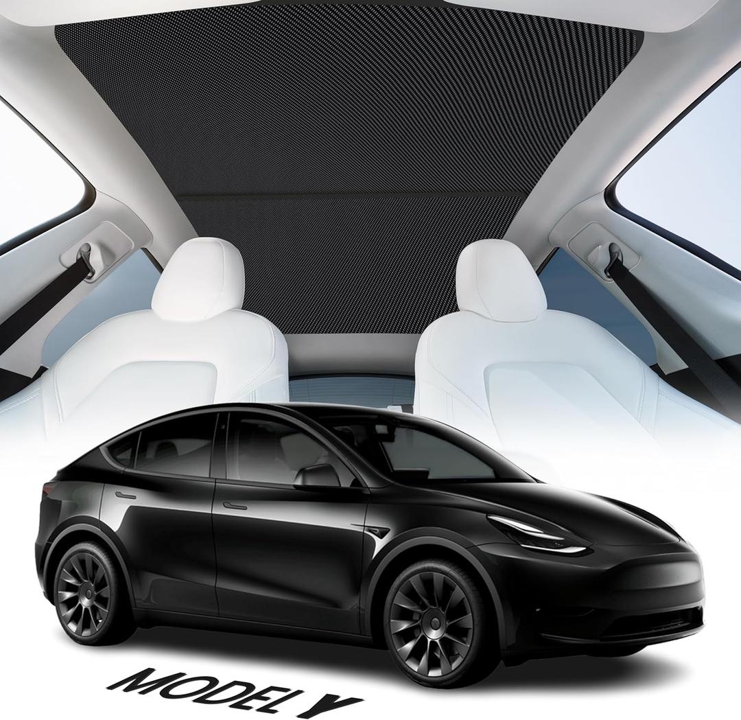 Econour Tesla Model Y Roof Sunshade, Panoramic Roof Window Insulation UV Rays Protection Sun Shade for 2020 2021 2022 2023 Tesla Model Y Accessories Econour Tesla Model Y Roof Sunshade, Panoramic Roof Window Insulation UV Rays Protection Sun Shade for 2020 2021 2022 2023 Tesla Model Y Accessories